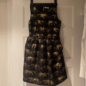 Anthropologie babydoll jaguar dress